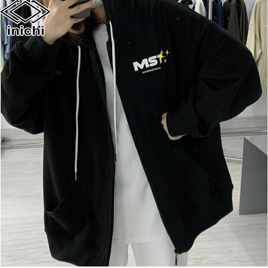 [Mã FAMALLT5 giảm 15% đơn 150k] Áo Hoodie INICHI A847 chất nỉ ngoại form rộng có mũ có day kéo cho nam nữ in chữ MISSOUT