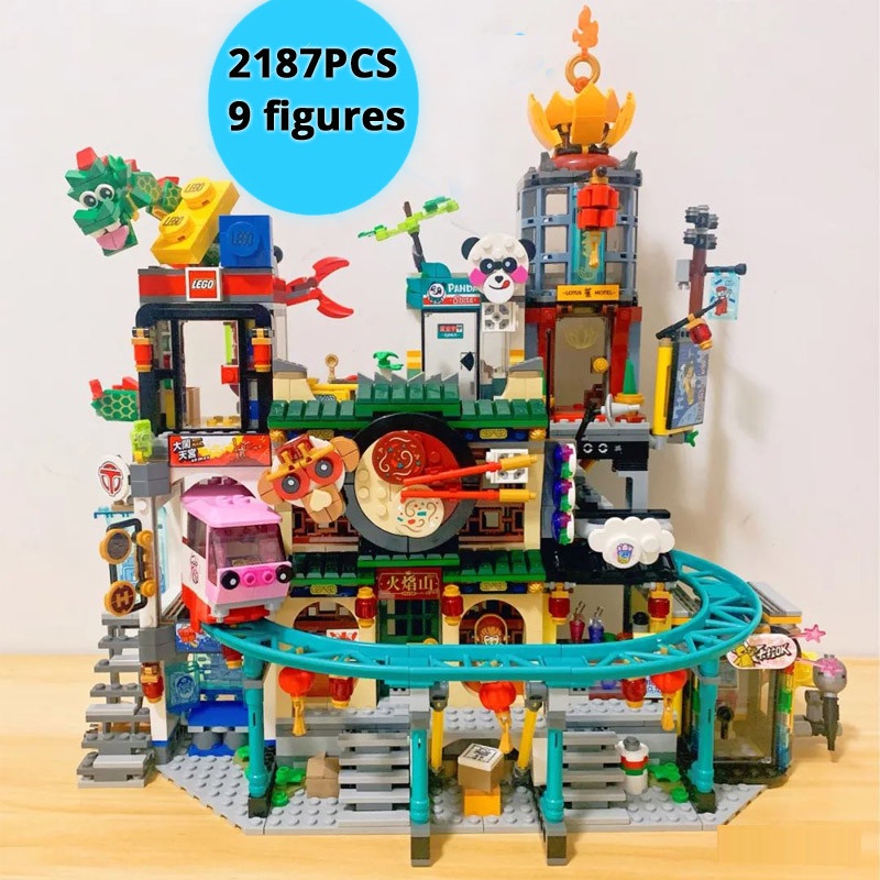 Bộ đồ chơi Lắp Ráp Mô Hình 86999 Monkie Kid The City of Lanterns THÀNH PHỐ ĐÈN LỒNG