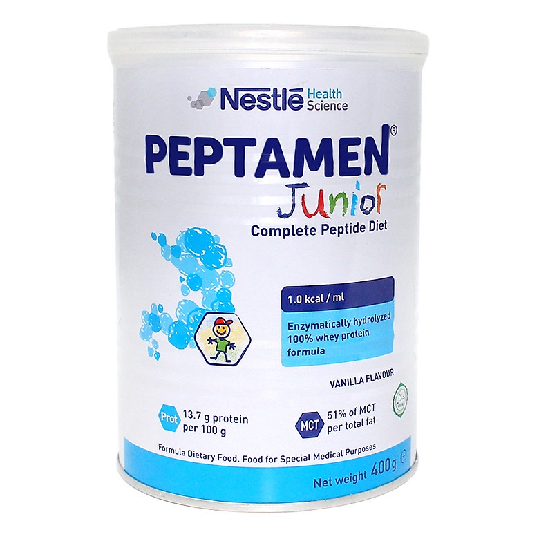 Sỉ 1 thùng (12 hộp) Sữa Peptamen Junior 400gram sữa cao năng lượng dành cho trẻ suy dinh dưỡng, kém hấp thu