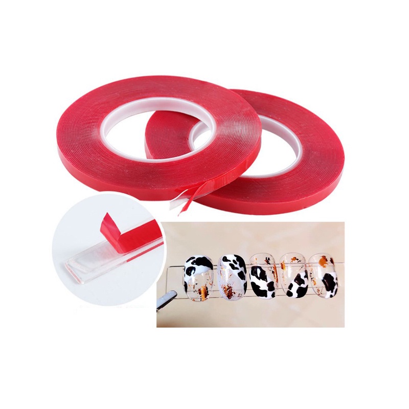 Băng dính tạo fan mi, băng keo băng dính đỏ đa năng tiện dụng