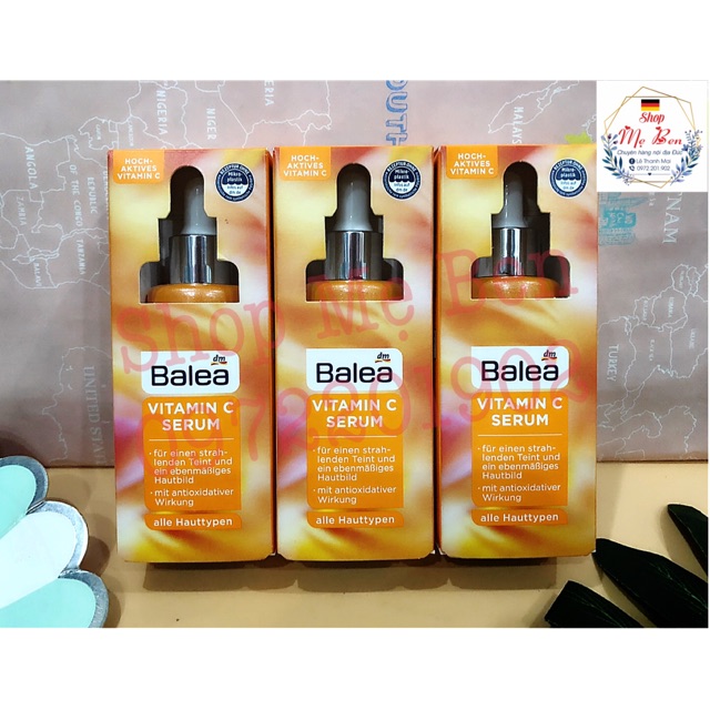 SERUM VITAMIN C BALEA 30ml NỘI ĐỊA ĐỨC - loại serum đỉnh cao về làm trắng, mờ thâm nám và tái tạo trẻ hoá da