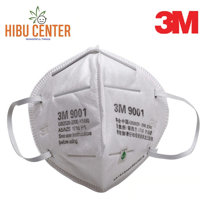 Bộ 5 Khẩu Trang Lọc Bụi Bảo Vệ Hô Hấp 3M 9001 Màu Trắng