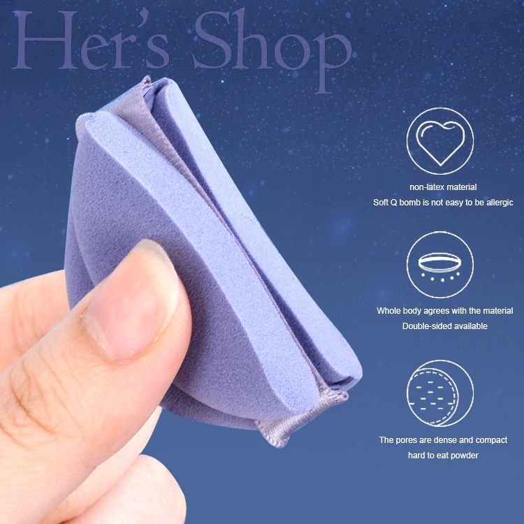 Bông Mút Trang Điểm Hình Tròn Dẹt Tán Kem Nền Phấn Nước BB Air Cushion - Phấn Phủ Trang Điểm Powder Puff