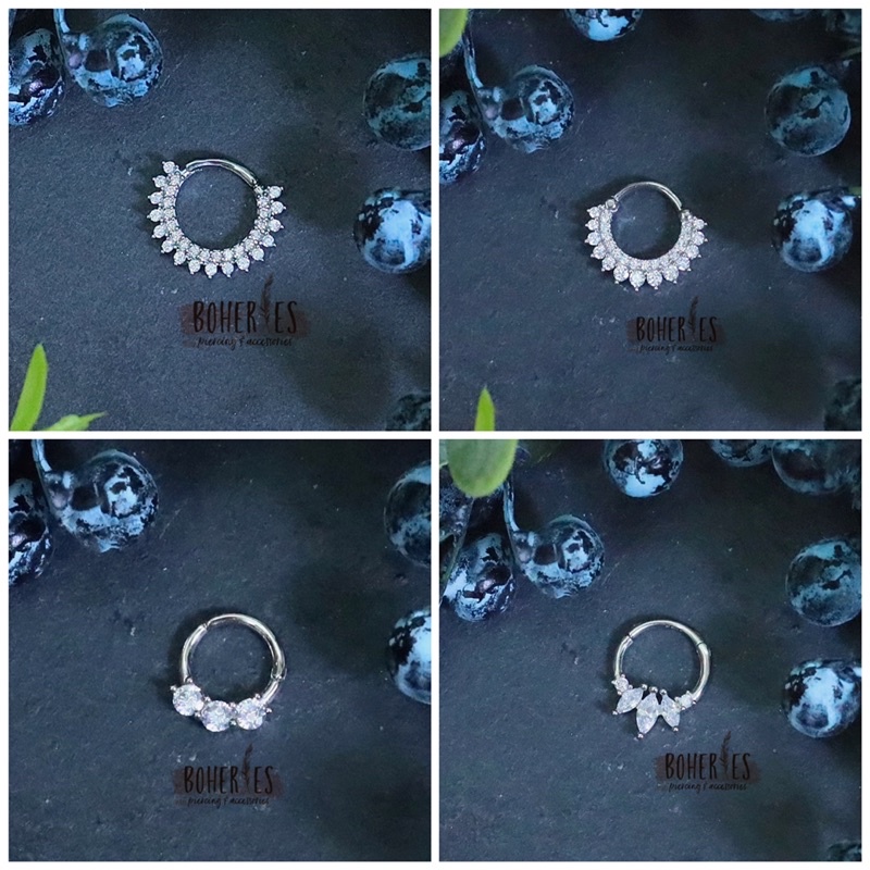 Boheries/Khuyên tai Daith/Septum bạc 925