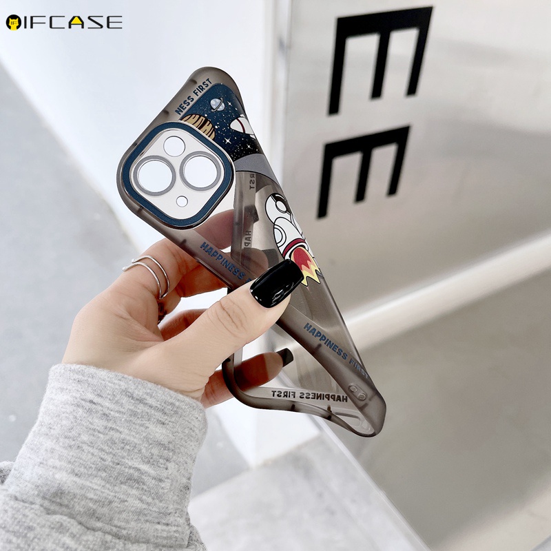 Ốp Điện Thoại Mềm Trong Suốt Chống Sốc In Hình Phi Hành Gia Cho iPhone 13 12 11 Pro Max XS Max XR X 7 8 Plus