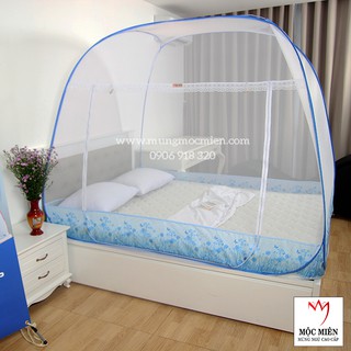 Màn Chụp Tự Bung Cao Cấp Mộc Miên Đỉnh Rộng Có Viền Chân Loại 1,6mx2m ( Hà Nội )