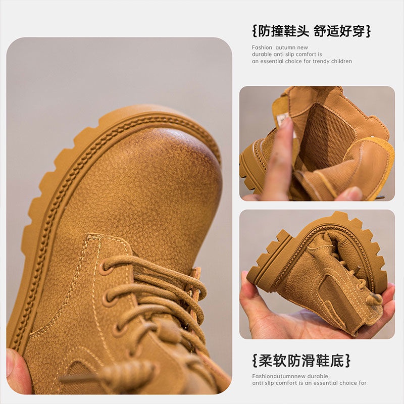 Giày Boot Thiết Kế Mới Thời Trang Mùa Thu Dành Cho Bé Trai Và Bé Gái