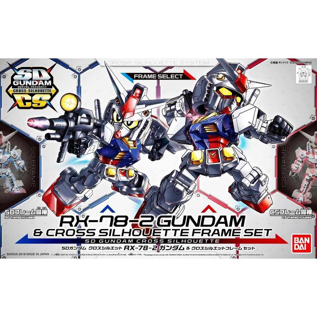 Mô Hình Gundam Bandai SD Gundam Cross Silhouette 01 RX-78-2 Gundam &amp; Cross Silhouette Frame Set [GDB] [BSD]