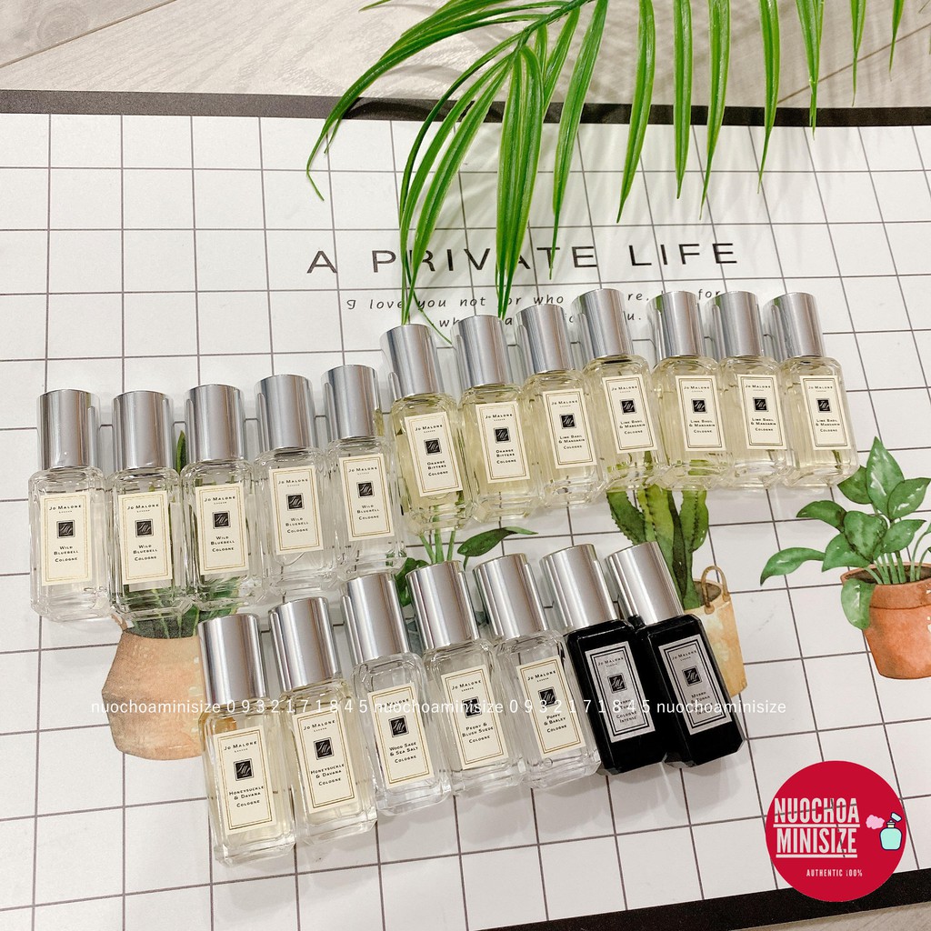 Nước Hoa Mini Jo Malone UnBox Poppy & Barley Cologne - Orange Bitters - Peony & Blush Suede - Wild Bluebell - Myrk&Tonka | BigBuy360 - bigbuy360.vn