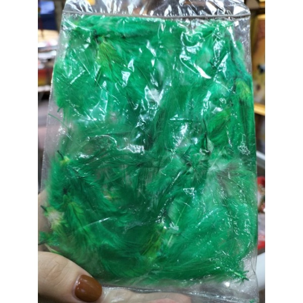 Bịch 60 cái lông gà nhân tạo đủ màu 2.5*9cm làm handmade