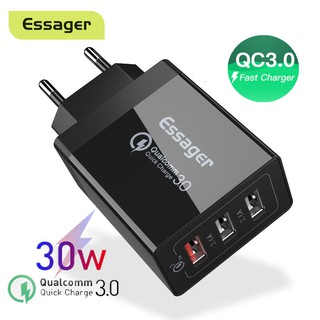 Đầu Chuyển Đổi Có Chức Năng Sạc Nhanh ESSAGER Đa Cổng USB 3.0 30W Tiện Dụng