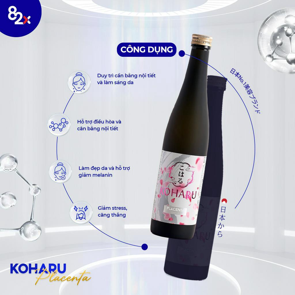 Nước Uống Collagen 82X KOHARU PLACENTA Nhật Bản Hàm Lượng 315.000mg Placenta và 9000mg Collagen