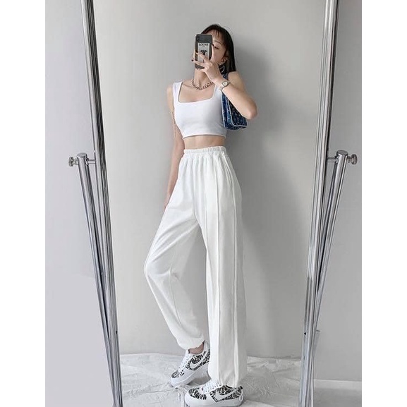 [Hàng Cao Cấp] - Áo Croptop Cổ Vuông 2 Dây Sexy cho nữ - Áo Croptop nữ 2 Màu Đen Trắng  - Áo croptop 3 lỗ Foxy.vn