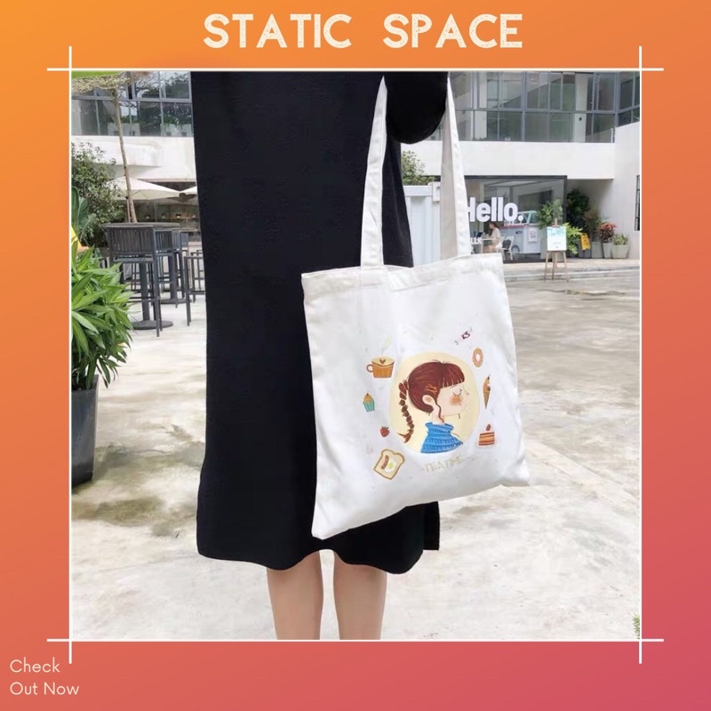 TÚI TOTE BAG DỄ THƯƠNG ULZZANG - STATIC SPACE