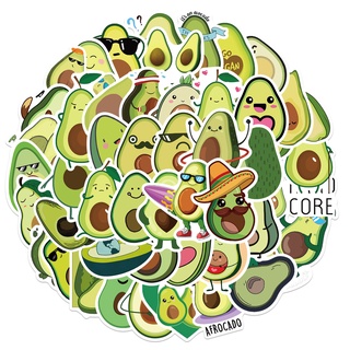 Sticker trái bơ avocado cute hình dán chống nước lâu phai dán mũ bảo hiểm, đàn, guitar, laptop, macbook, điện thoại
