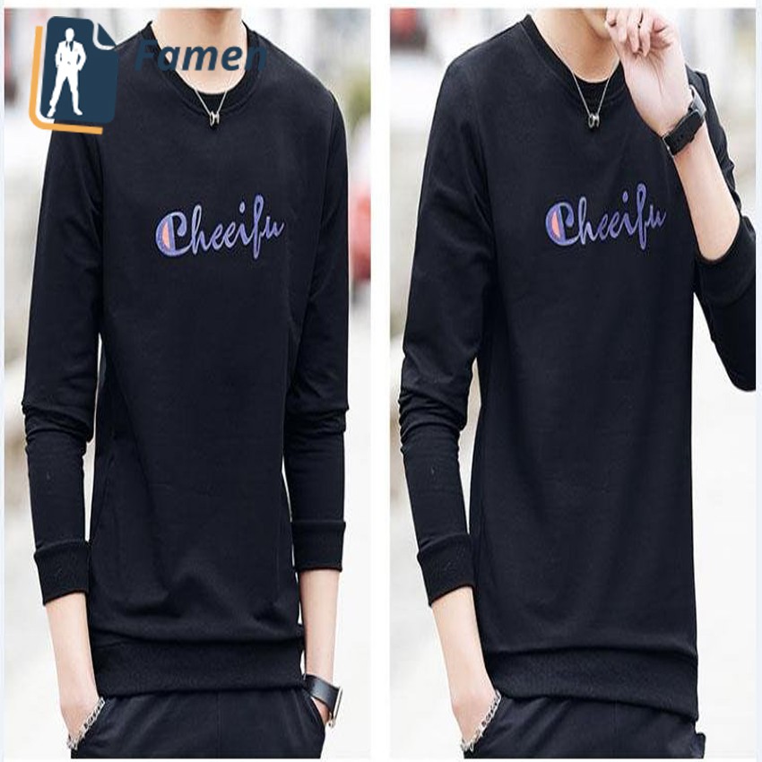 Áo Thun Nam Dài Tay Hè Phom Rộng Có Chữ CheeiBu 5 màu tại shop Famen | BigBuy360 - bigbuy360.vn