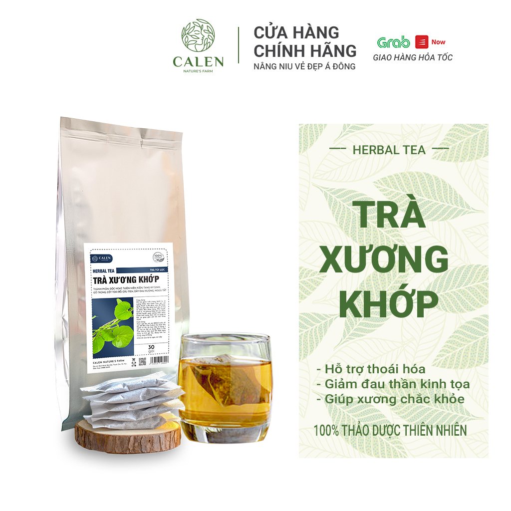 Trà xương khớp CALEN, Hỗ trợ giảm tình trạng về xương khớp, giảm tình trạng nhức mỏi, giúp xương cốt dẻo dai-Bịch 30 gói