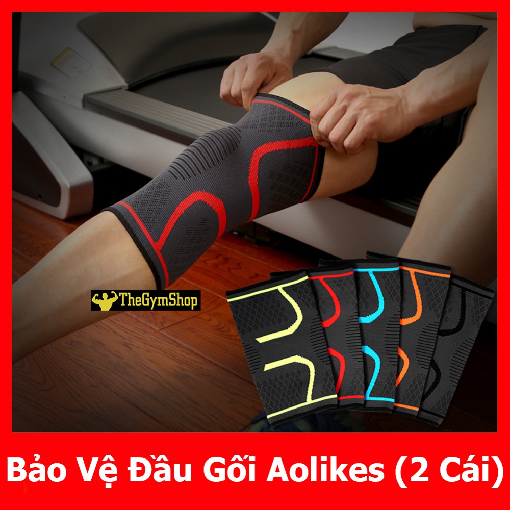 Bảo vệ đầu gối tập thể thao cao cấp Aolikes 2 cái