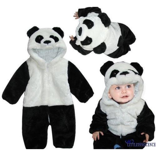 ❤XZQ-Newborn Baby Boys Girls Panda One Piece Long Sleeve Cotton Rompers Clothing Set