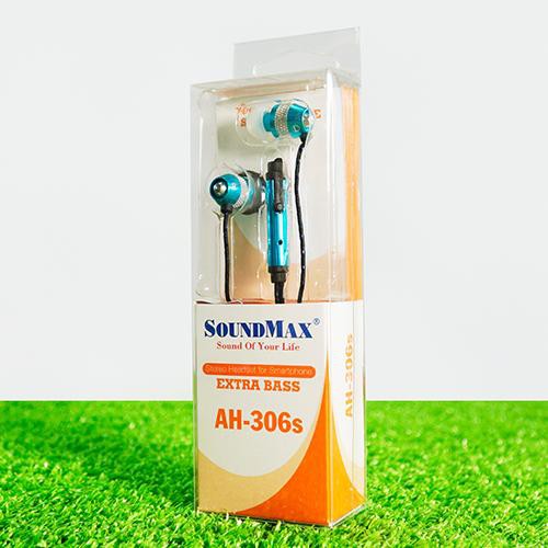 Tai Nghe Nhét Tai SoundMax AH-306s ( Màu xanh) - Hàng Chính Hãng