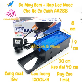 Bộ máy bơm + hộp lọc nước aquachole aa288 cho hồ cá cảnh 15w 288