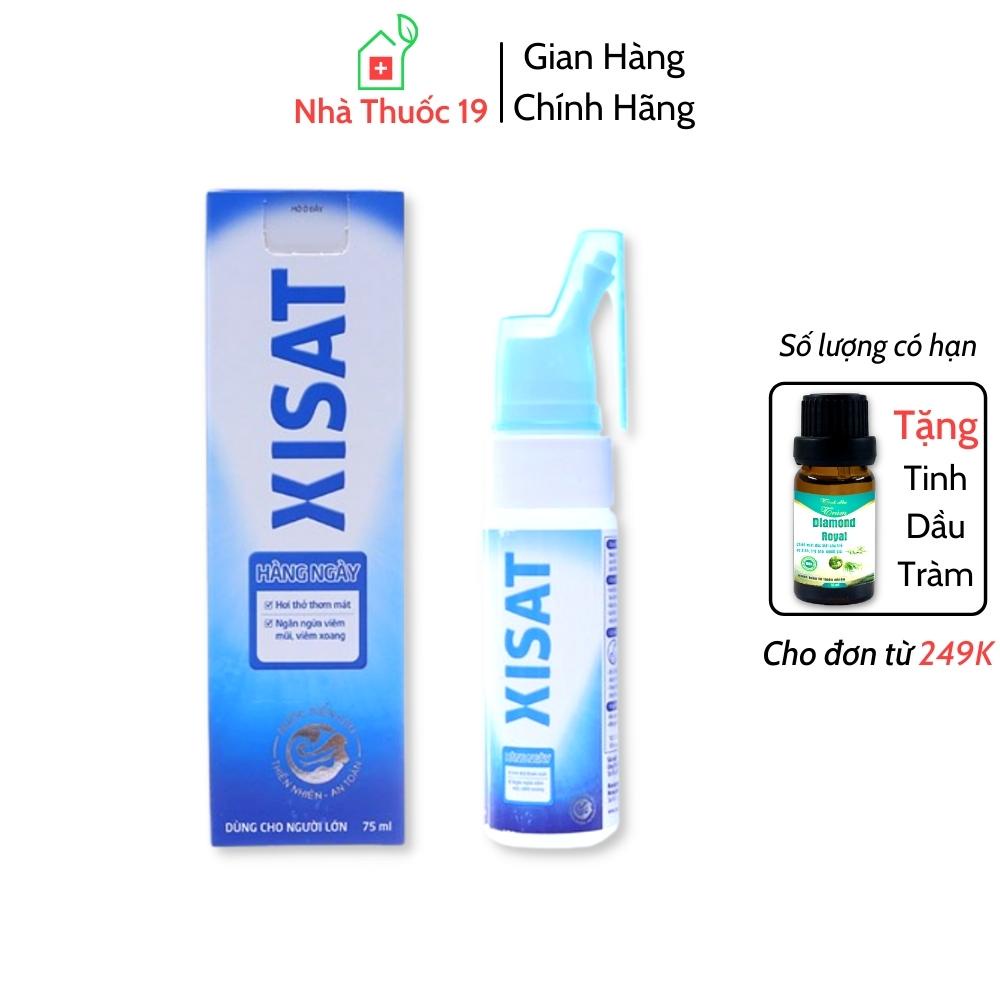 Nước Muối Biển Xisat Xanh Lọ Xịt 75ml, Nước Muối Biển Vệ Sinh Mũi Làm Sạch Bụi Bẩn, Thông Thoáng Mũi Ngừa Sổ Mũi