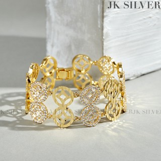 Vòng tay kim tiền may mắn JK Silver