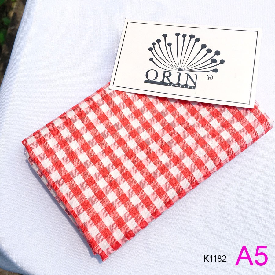 Khăn Turban Bandana caro, băng đô nhiều màu Orin K1182 K1179