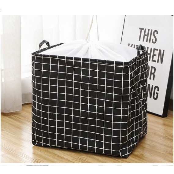 Giỏ đựng quần áo bằng vải chống thấm nước, túi đựng chăn màn siêu to đa năng có thể gấp gọn tiện dụng 100 lít