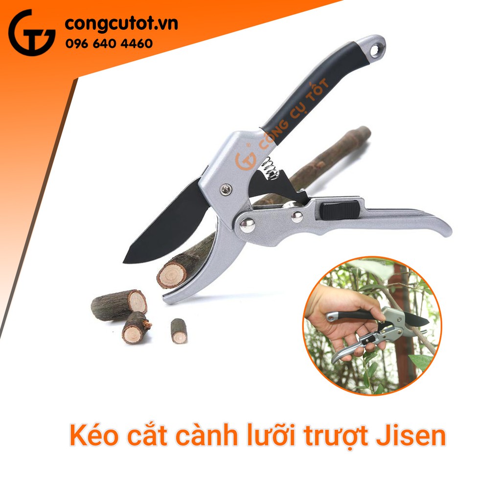 Kéo cắt cành to lưỡi trượt Φ20mm cán 200mm  Đài Loan