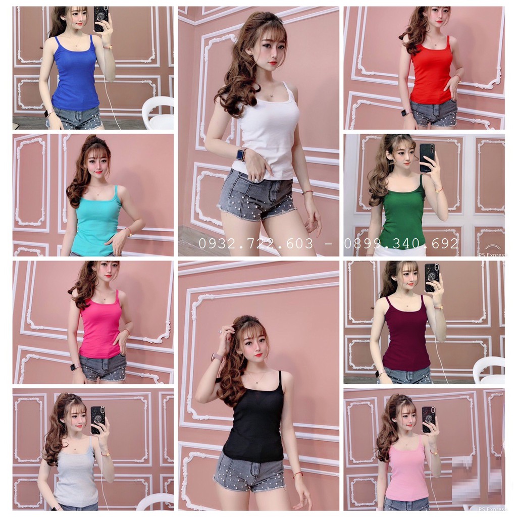 Áo Hai Dây nhiều màu Form Đẹp Giá chuẩn