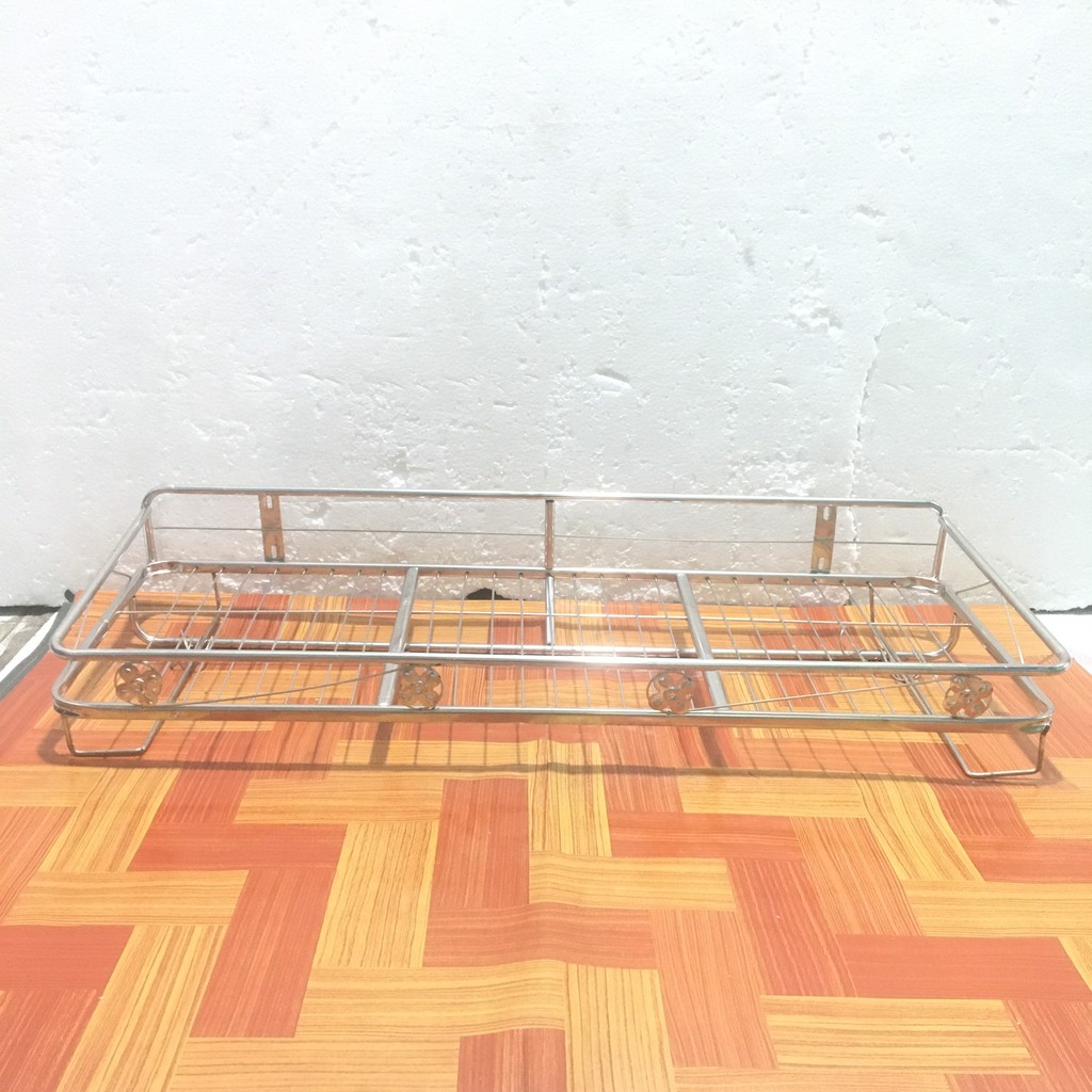 KỆ ÚP CHÉN LY CÓ LÙA MÓC TREO TƯỜNG INOX CAO CẤP - RO38LC1 -