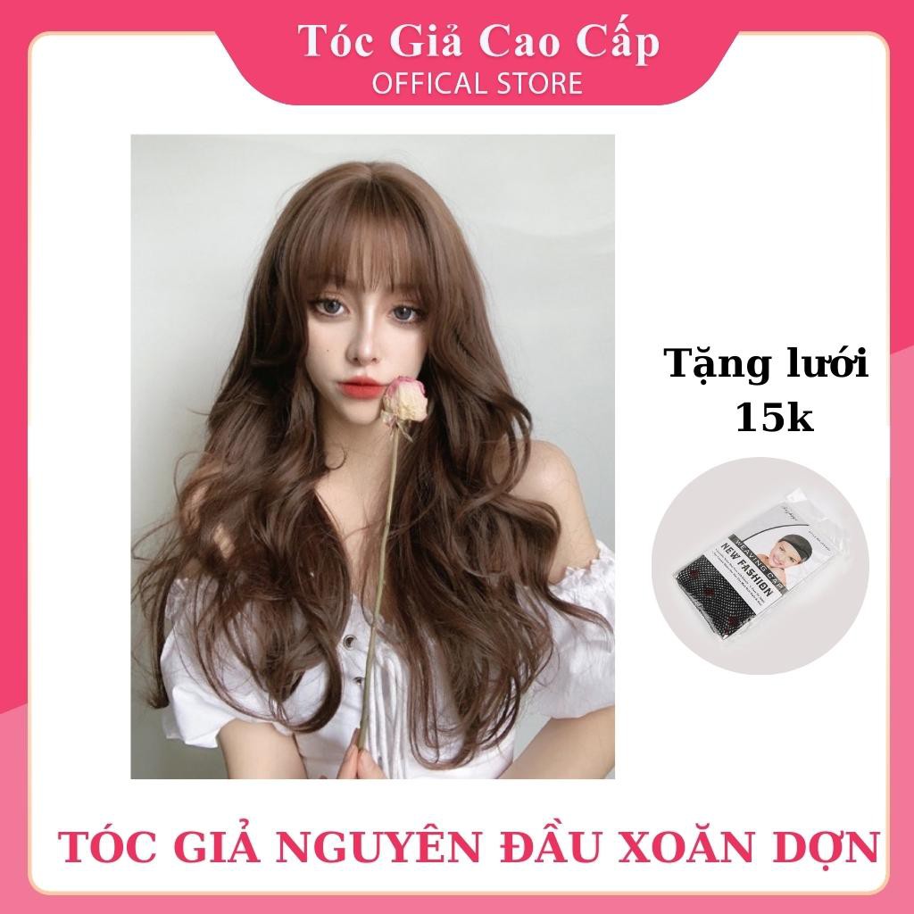 Tóc giả nguyên đầu nữ xoăn dợn hàn quốc ❤️FREESHIP❤️QS-143