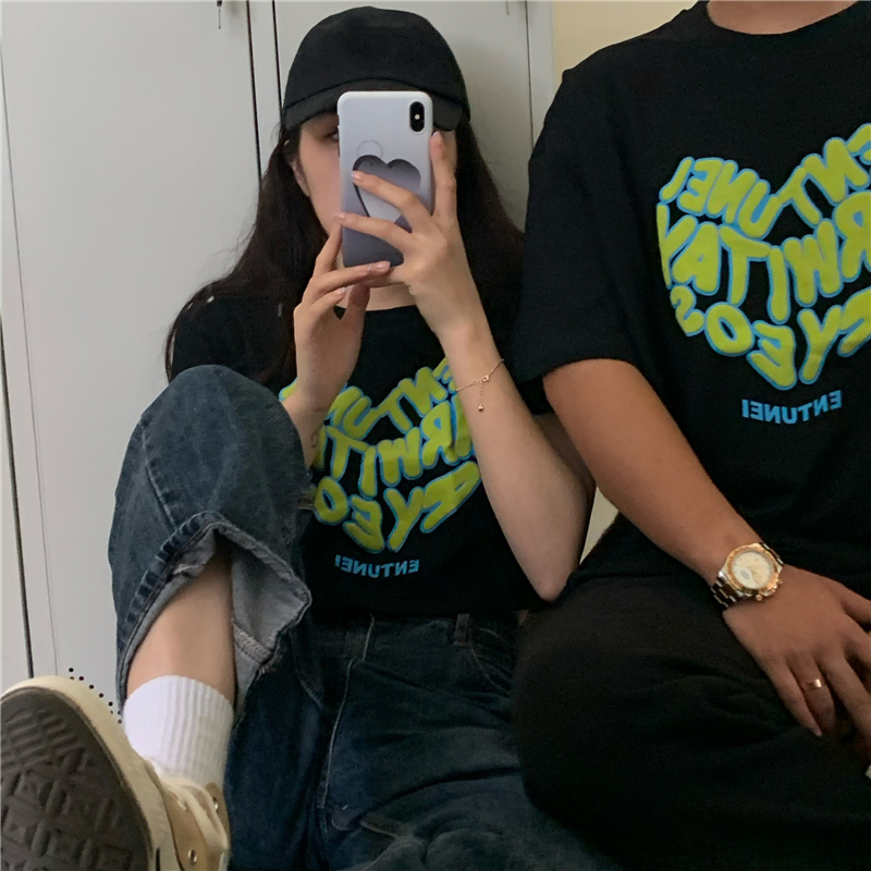 Áo Thun Nữ Ngắn Tay In Chữ Nhiều Màu Thời Trang