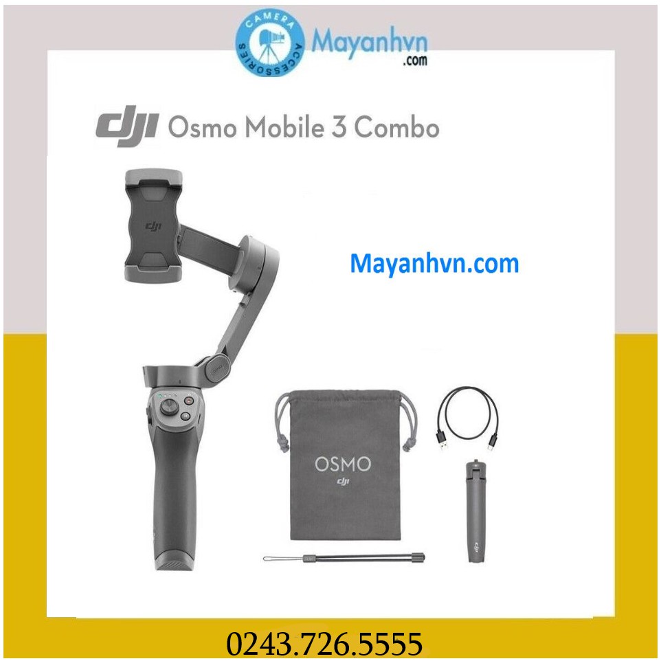 [Mã SKAMPUSH9 giảm 10% đơn 200K] Tay Cầm Gimbal Chống Rung Điện Thoại DJI Osmo Mobile 3 - Bảo Hành 12 Tháng