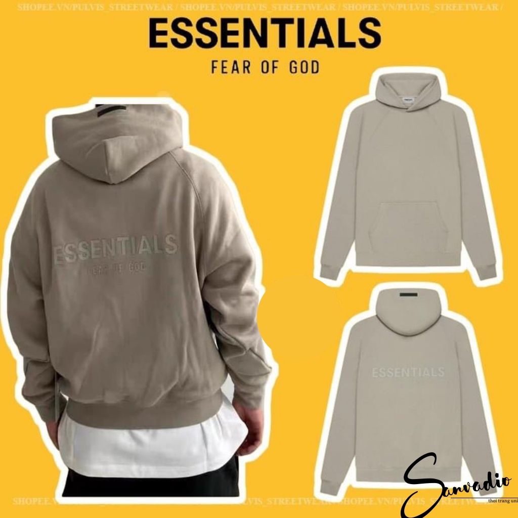 Áo nỉ hoodie nam nữ SANVADIO áo hoodie  unisex hoodie essentials AN209 | BigBuy360 - bigbuy360.vn