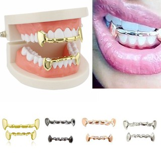 Vampire Tush Hip Hop Gold Teeth Cap Fangs Top and Bottom