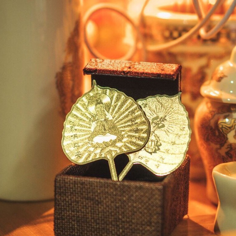 Lá Bồ Đề Mạ Vàng Tài Lộc May Mắn