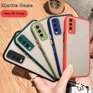 Ốp Điện Thoại Màu Trong Suốt Mặt Nhám Chống Sốc Thời Trang Cho VIVO Y02 Y02A Y02t Y22 Y22s Y02s Y12a Y12s Y15s Y15A Y21 Y21s Y21t Y20 Y20s Y20i Y12s Y50 Y30 Y51 Y31 Y19 Y11 Y17 Y53s 4G 5G