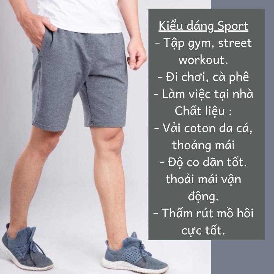 Quần đùi thun,Quần short thun nam Thiên Ân vải thun coton co dãn 4 chiều, thoáng mát co giãn thoải mái QD-101 | BigBuy360 - bigbuy360.vn