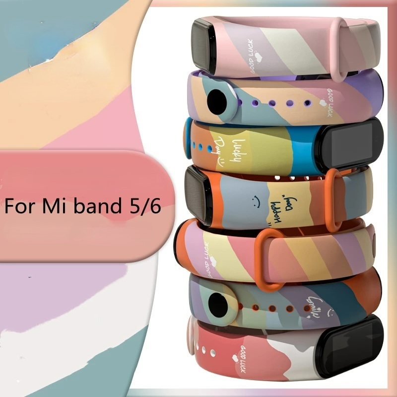 Dây đeo silicon nhiều màu thay thế cho đồng hồ thông minh Xiaomi Mi Band 5 6/Smart
