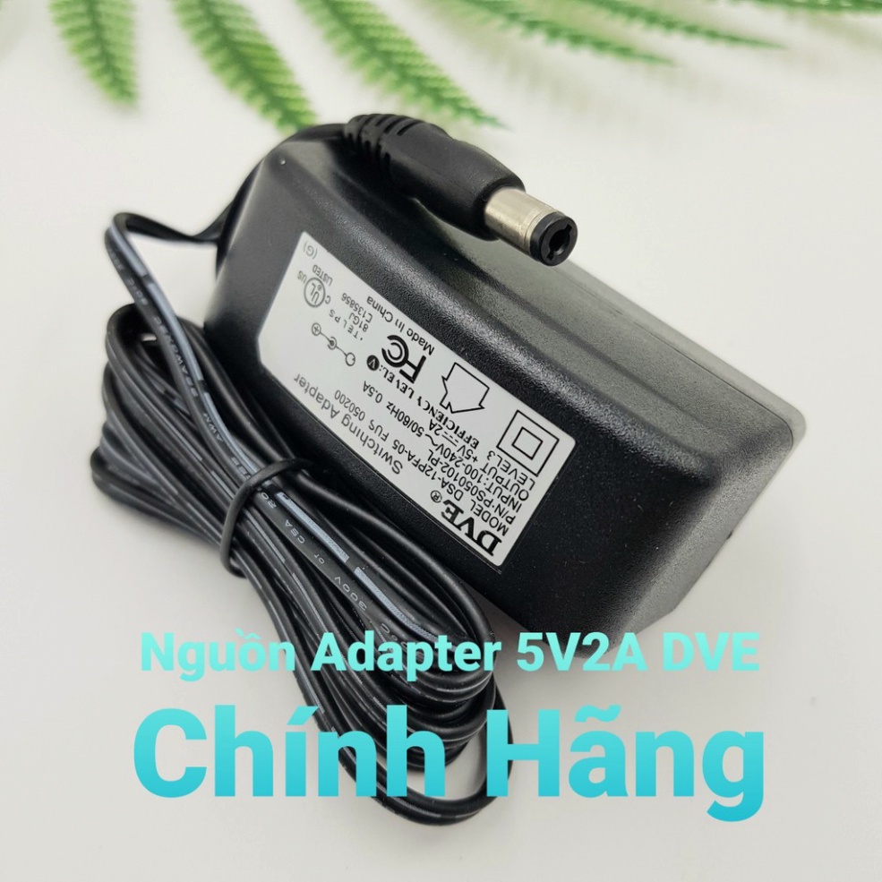 Nguồn Adapter 5V2A 5.5x2.1MM DVE Chính HãngNguồn Camera Wifi Model 5VCục sạc 5V