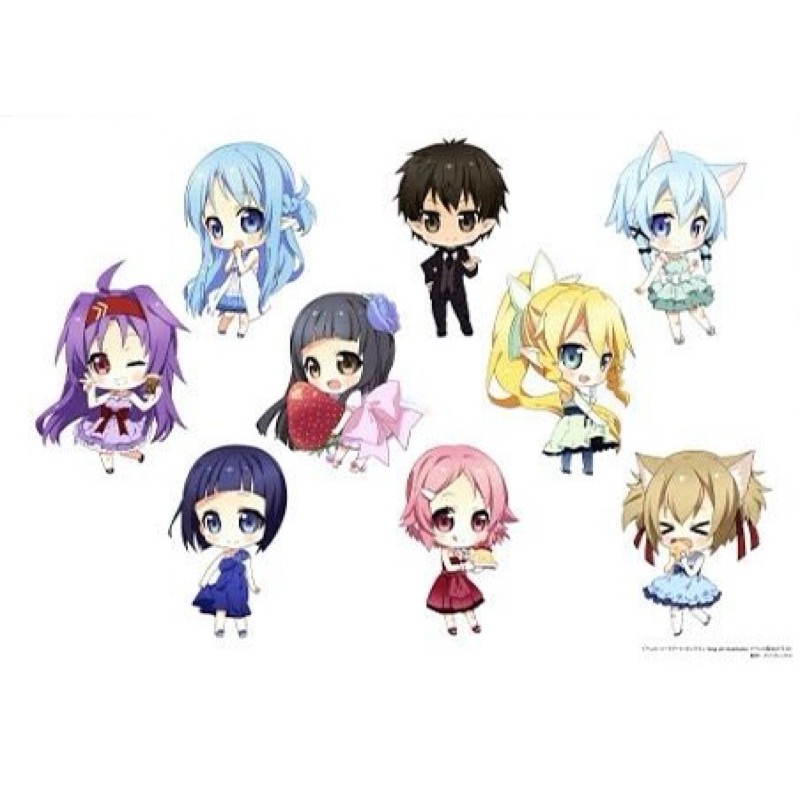hình dán anime sword art online30-60 cái/ Sticker sword art online