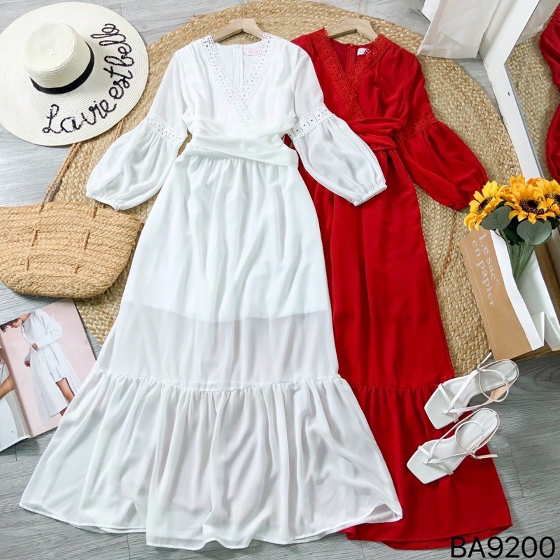 ☘️☘️Maxi trơn cổ V | BigBuy360 - bigbuy360.vn