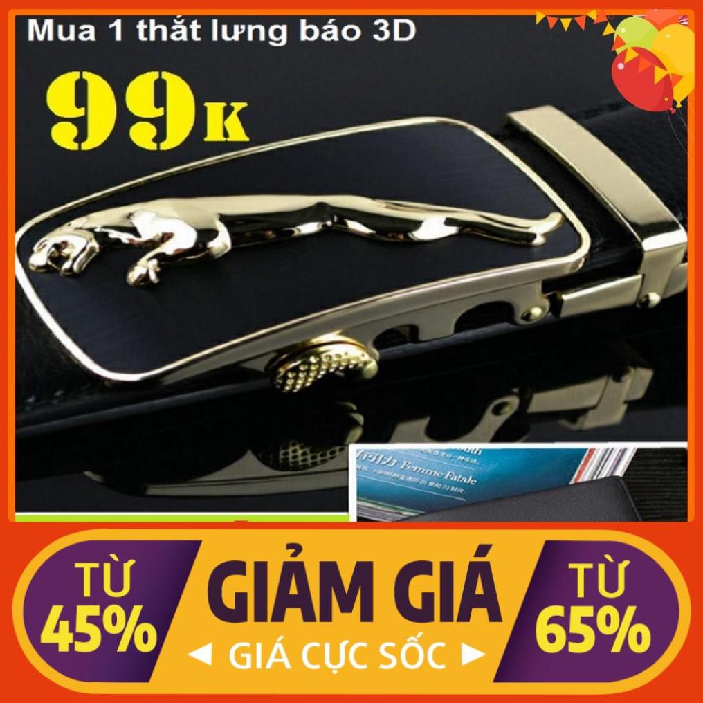 XẢ HÀNG [COMBO MUA 1+1] Thắt Lưng Nam Mặt Vàng Đẹp SiêU Cấp Hugman TLO-F109864 ( khóa bạc)+ Ví Nam PLAYBOY Da Bò Cao Cấp