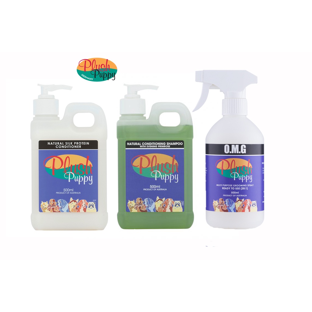 Dầu xả mượt lông dành cho chó mèo PLUSH PUPPY chiết suất tơ tằm - Natural Silk Protein Conditioner