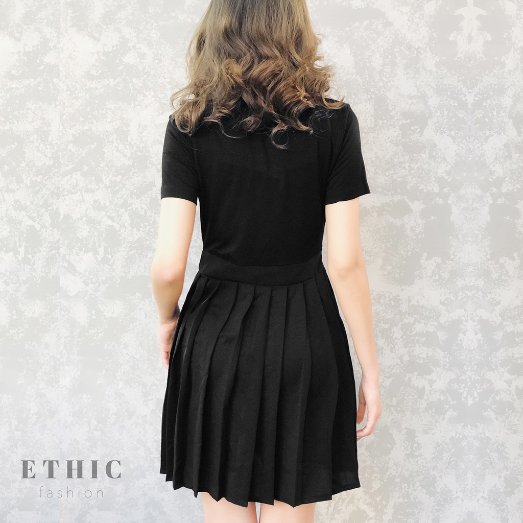 Đầm Polo Cotton Liền Chân Xếp Ly