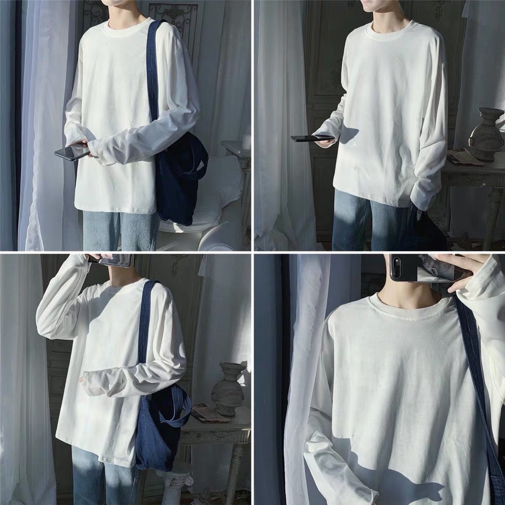 [ĐỘC ĐÁO] Áo thun trơn phom rộng,áo thu đông nam nữ,áo phông dài tay nam nữ,áo thun Unisex. | BigBuy360 - bigbuy360.vn