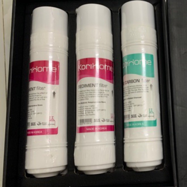 Bộ lõi lọc thô Korihome- bộ lõi 1,2 Korihome (3 lõi gồm: 2 Se, 1 Pre)