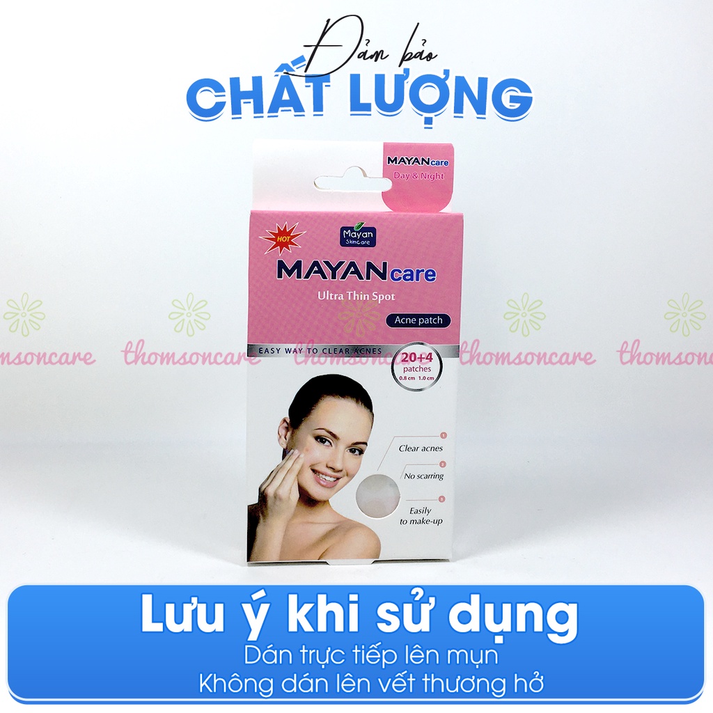 Miếng dán mụn Mayan Care nhiều kích cỡ từ Hàn Quốc hút mụn sưng đỏ, mụn bọc, kháng khuẩn, ngừa sẹo